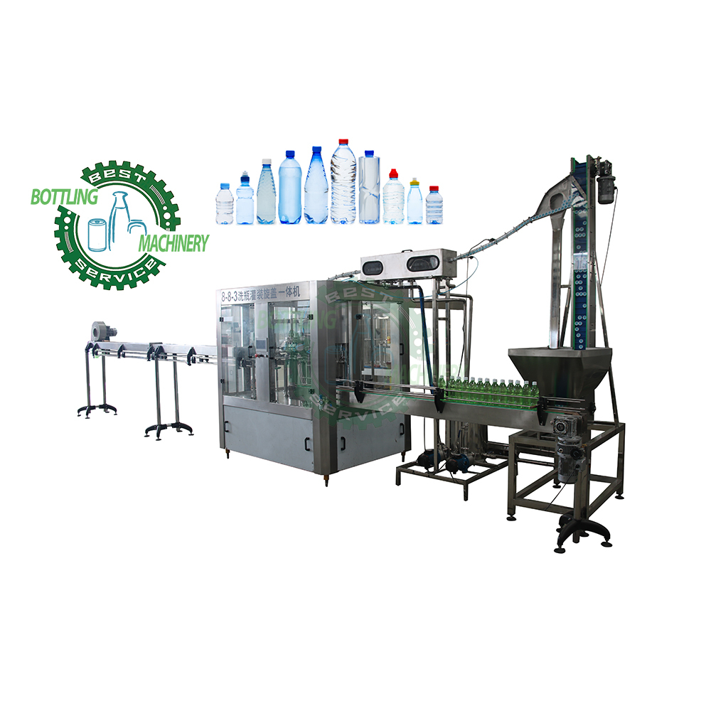 Monobloc 3 in 1 3000bph Round Sport 1.5L 2L Bottle Pure Mineral Spring Drinking Still Water Filling Line Plant System Equipment