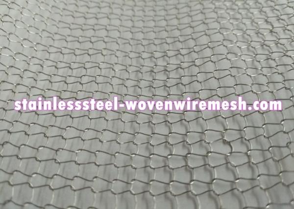 FLAT / CRIMPED Gray Inconel Knitted Metal Mesh Plain Weave Wire Diameter 0.008 - 0.011 