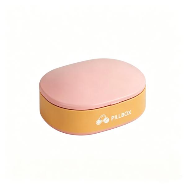 Small Pill Case, Cute Pill Box - Travel Daily Pill Organizer, Portable Pretty Pill Container for Purse Pocket, Compact Medicine Holder for Vitamins, Fish Oils, Supplements