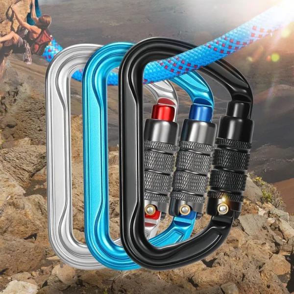 30KN Aluminum Screw Carabiner Hook Professional Climbing Accessory