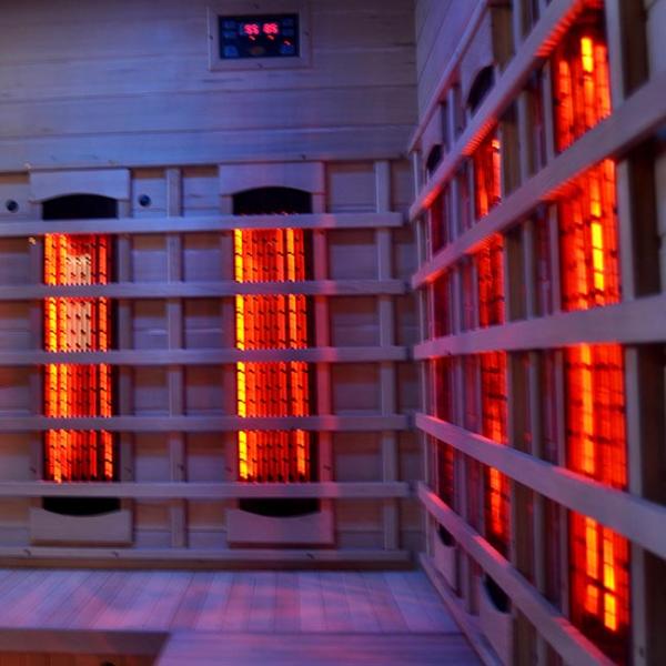 Custom Dry Infrared Steam Sauna room Solid Wood 3 People