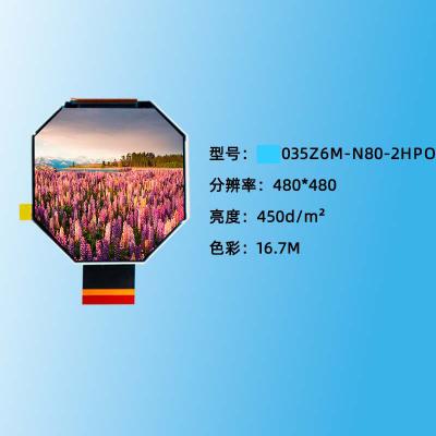 3.5 inch round tft display 480*480 dots  RGB interface driving IC st7701S-G5-P  450c/d