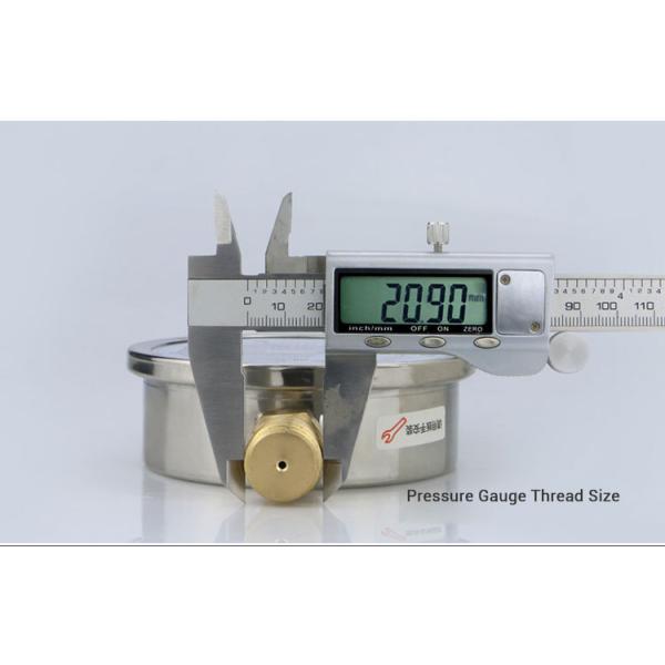 100mm NPT1/2 Brass Connection Pressure Gauge with Stainless Steel Housing OEM Support