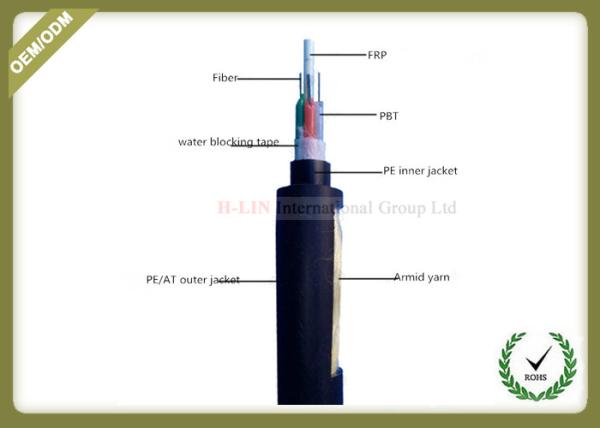 All dielectric 6 12 24 48 96 144C Outdoor Fiber Optic ADSS Cable SM Aerial Self Supporting For 100~200M Span with FRP