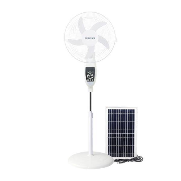 High Speed Solar Rechargeable DC Fans with Remote Control and 16 inch Electric Stand Fan