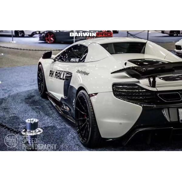 Vende como pasteles calientes para McLaren MP4-12C 625C 650S Kit de cuerpo de fibra de carbono mejorado 675LT estilo falda lateral difusor trasero