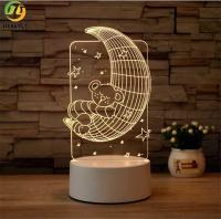 Novo item luz noturna led 3D lua para decoração de casa infantil na Malásia