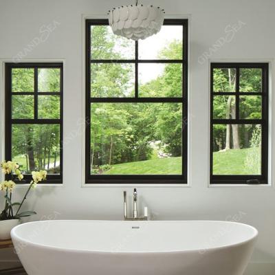 Hurricane Impact  Aluminium Single Hung Windows for House Tempered Glass Double Glazed Double Hung Windows