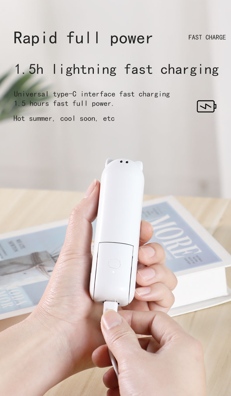 Summer Wholesale Cheap Small Handy Mini Electric Portable Rechargeable Battery with Light Outdoor Use Cute Handheld Fan