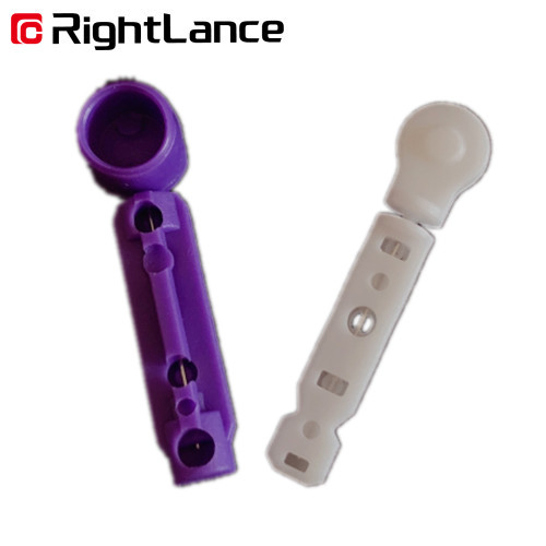 Disposable Stainless Steel Twist Blood Lancets 28 Gauge Purple