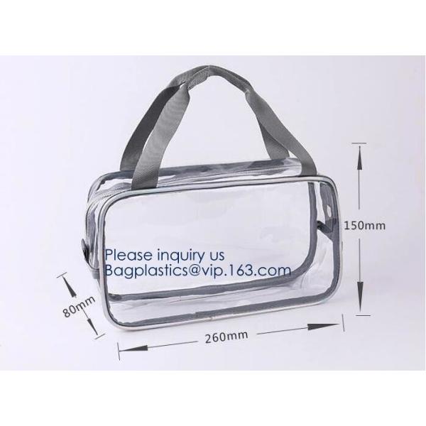Small Clear PVC Waterproof Bag with Zipper Closure, Mini Portable Transparent Plastic Organizer Pouch for Cosmetic, Make