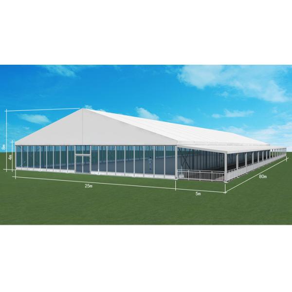 Waterproof 3m To 40m 60m PVC Wedding Tent With 60x20m Clear Roof