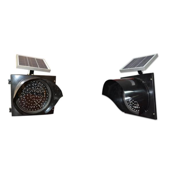 300mm LED 8W Solar Traffic Signal Yellow Blinker Light