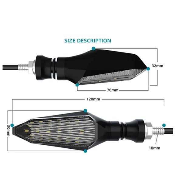 CB500 Waterproof Motorcycle Led Turn Signal Light With Lifespan Of 30000hours
