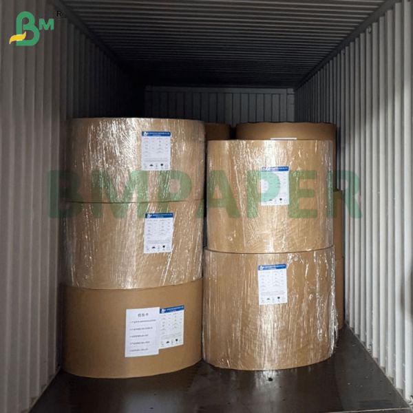 80gsm Recycled Kraft Liner Paper Roll To Corrugated Packaging Manufacturing