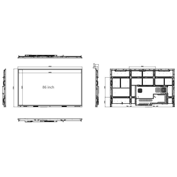 Factory competitive price 86 inch All in one Interactive Whiteboard Smart Touch TV