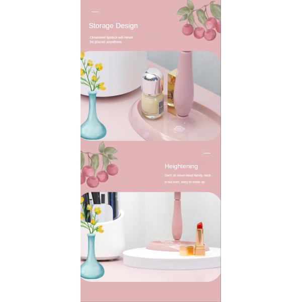 Модный дизайн Пластиковое и стеклянное зеркало Стоящее настольное макияж зеркало для путешествий