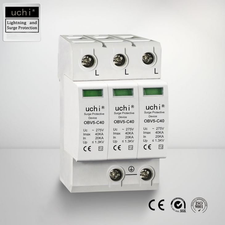 Дизайн переходного пальца IP20 Arrester PBT пульсации типа 2 напряжения тока материального безопасный