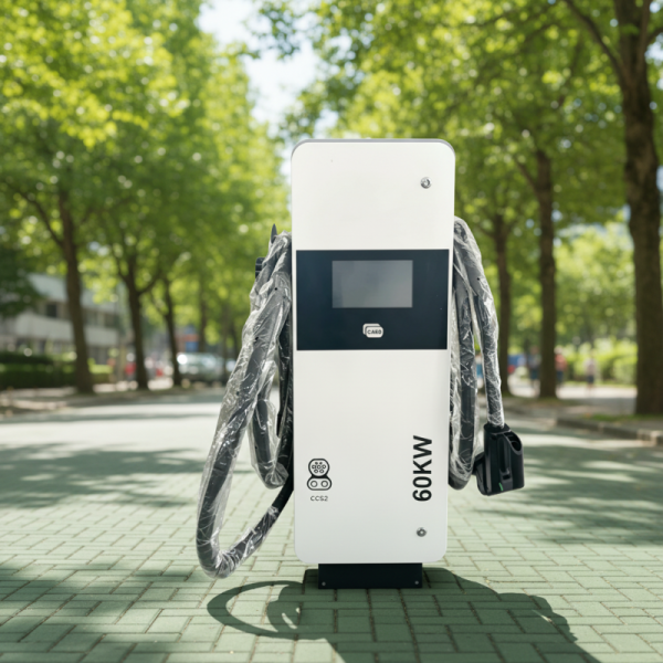 60KW DC Fast Charger with Dual Connector CCS2 CHAdeMO for High Capacity Fleet Charging