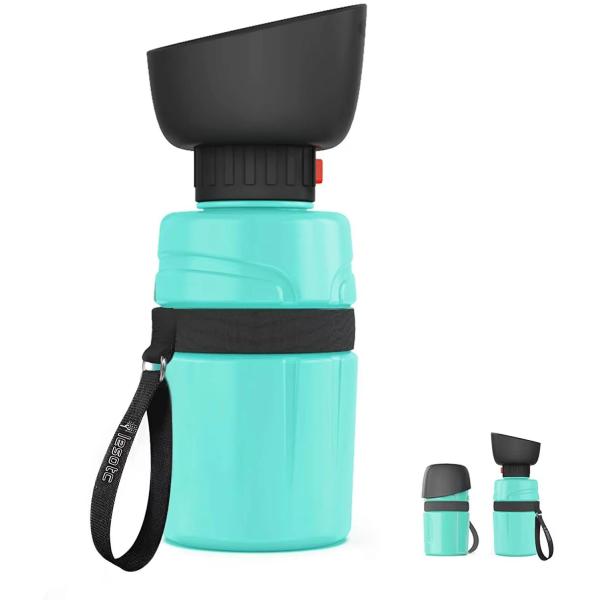 Portable Squeeze Dog Water Bottle 500ml Dog Water Drinking Bottle Blue / Pink