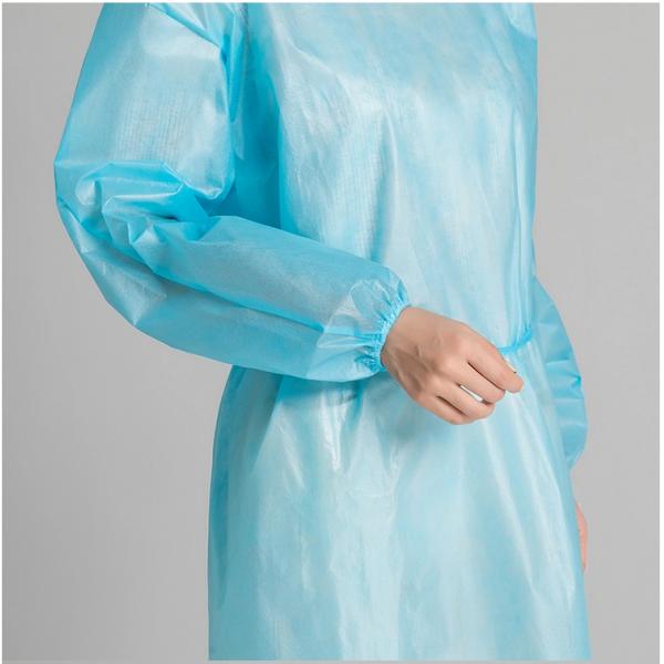 Waterproof 40gsm CPE Disposable Medical Isolation Gown
