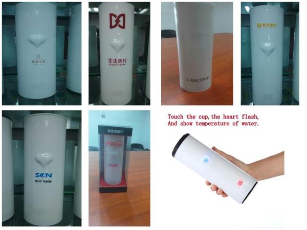 Magic heart cup,touch sensing cup,Spin mug，Color chage LED Mug GK-A-004