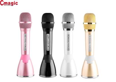 Pink Wireless Bluetooth KTV Microphone For Karaoke Player 1000mAh Battery Capacity