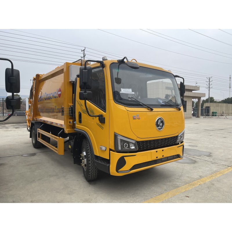 New Shacman 4x2 Transfer Refuse Vehicle Rear Side Loader Swing Arm Hook Lift Hooklift Waste Compactor Garbage Collection Truck