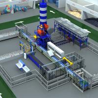 Línea de producción de paneles de cercas totalmente automática Máquina de fabricación de piedra artificial