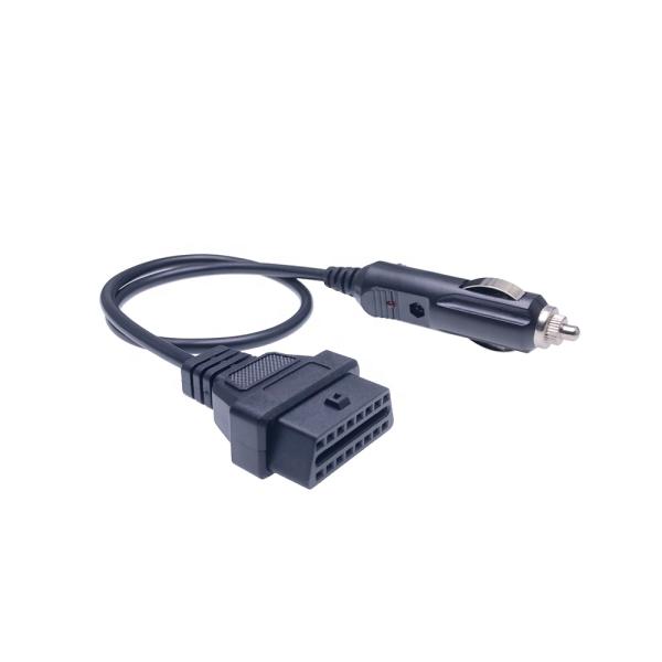 PVC/ABS Style OBD Power Cable Female OBD II to Cigarette Lighter Extension
