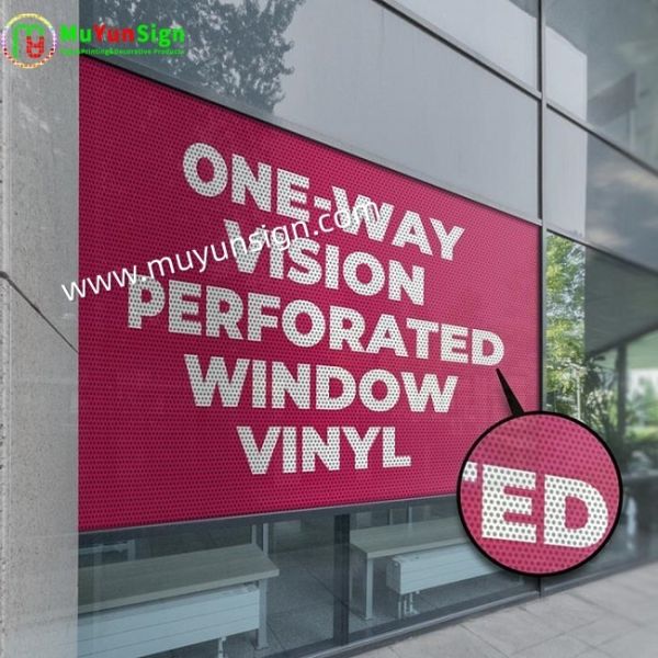 Privacy Window Graphics One Way Vision Glass Sticker Car Wrapping Vinyl For Printing