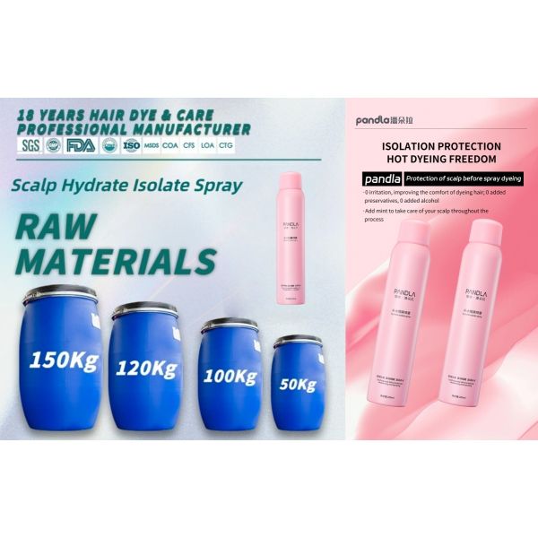 Pandla OEM Scalp Isolation and Moisturizing Spray Soothing Mint Pre-Barrier for Hair Color/Bleach Reduces Sensitivity