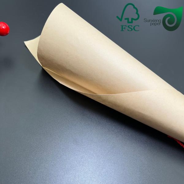 40 gm 60 gm Papier d'emballage alimentaire blanc résistant à la graisse offrant une imprimable supérieure