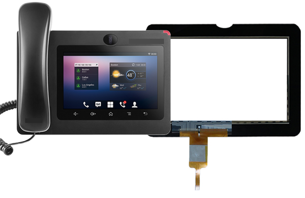 Black Frame Capacitive Touch Screen Dust Free For Office Video Phone