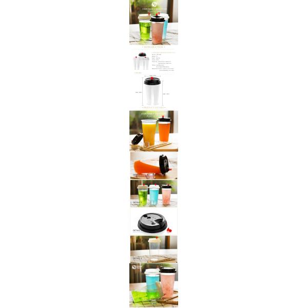 Manufacturer wholesale food grade disposable custom logo printed clear plastic boba tea cup