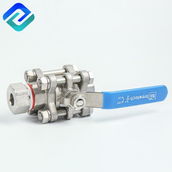 3pcs 2 Way Casting Ball Valve ASME B16.3 Ball Valve Ss 304