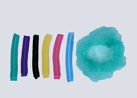 Disposable Mob Cap Non Woven Medical Disposables Blue Black Yellow Red