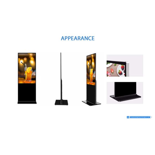 Floor Standing 75 Inch Lcd Advertising Player 4K Vertical Monitor Totem Touch Screen Kiosk Display Digital Signage