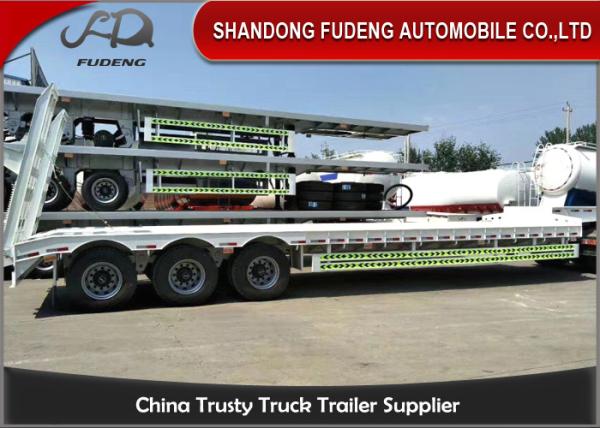 Heavy Duty Truck transportation 80 ton Lowbed Semi Trailer Trucks And Trailers