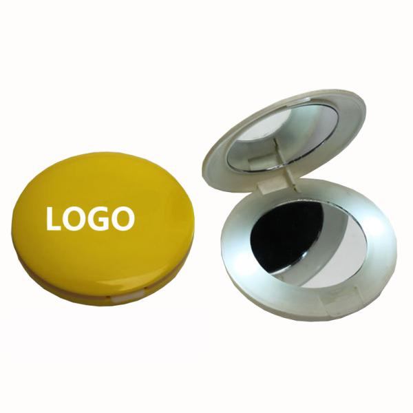 Customized Promotional LED Cosmetic Mirror Plastic Logo Customized