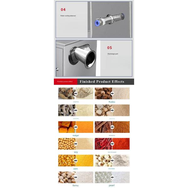 7.5kw Industrial Herb Commercial Sugar Salt Crusher Chilli Powder Spice Grinding Mill