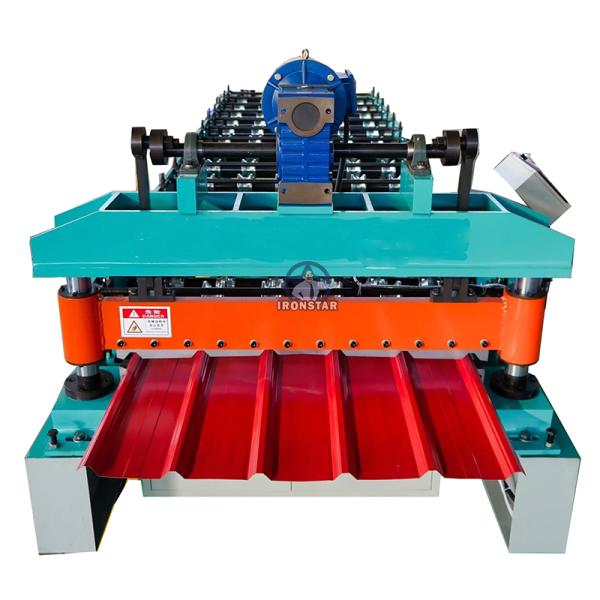 “1000 Trapezoidal Roof Panel Roll Forming Machine Metal Roofing Sheet Making Machine For Iraq Construction”
