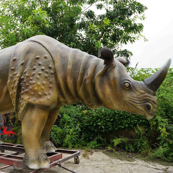 Водонепроницаемая реалистичная аниматронная модель животных Rhinoceros Sondaicus
