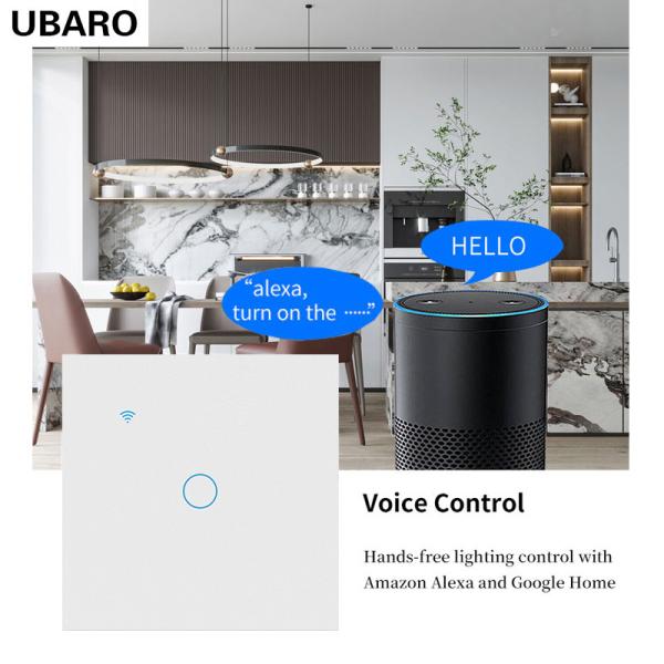 Tuya Smart Home Light Switch Smart WIFI Panel Glass 4 Gang Work With Google Assistant Amazon Alexa Yandex Alice Voice