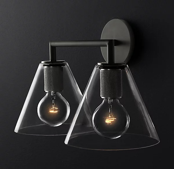 40w*2 Lámparas de pared decorativas Brushed Brass Lámparas de pared de latón incluidas