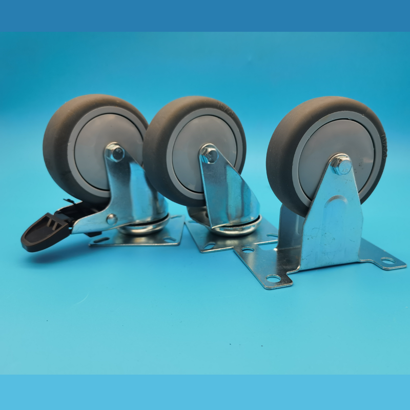 TPR Medium Duty Casters Wheels Industrial Castor Singel 5 