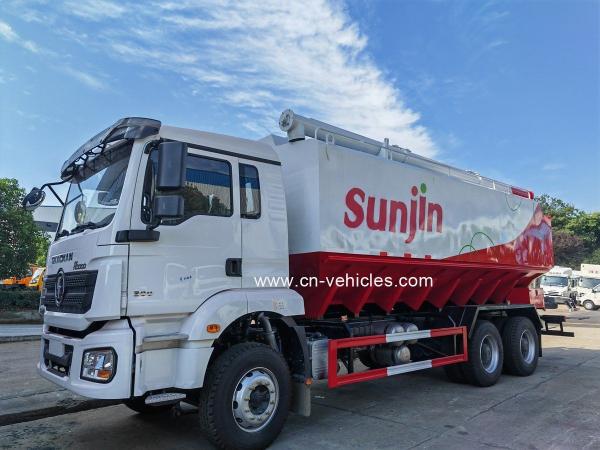 Shacman H3000 Transport Feed Truck Stainless Steel Material