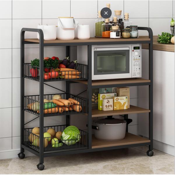 4 Tier Removable Kitchen Storage Rack , Anti Rust Kitchen Plate Rack Shelf