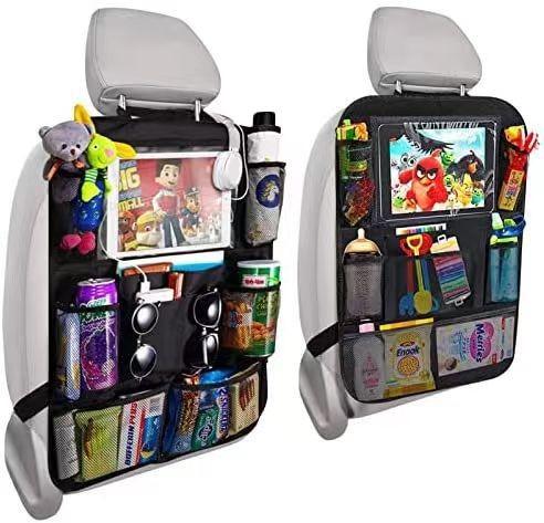 Customized Car Backseat Organizer With Touch Screen Tablet Holder Car Seat Back Protectors