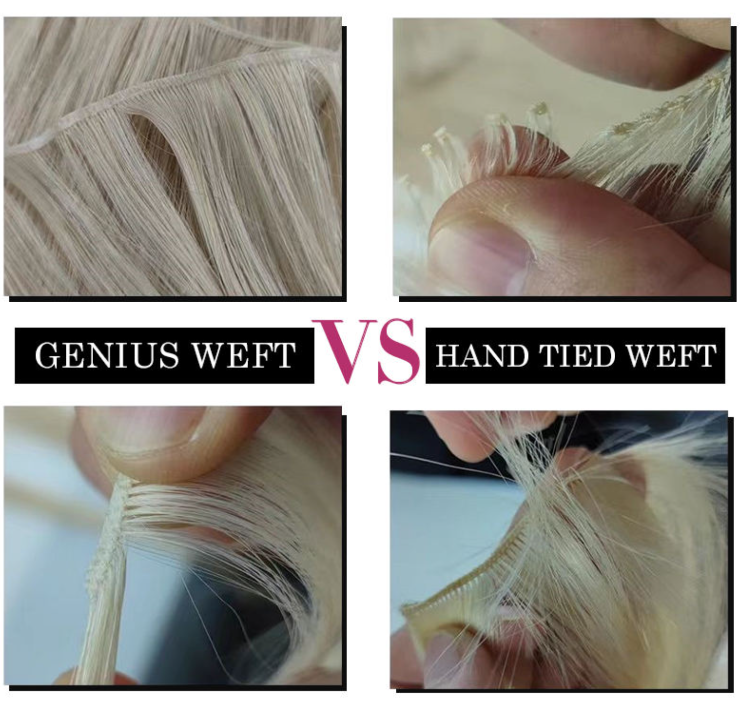 Raw Hair New Design Volume Weft Seamless Skin Weft Can Be Cut Double Drawn Genius Weft Hair Extensions